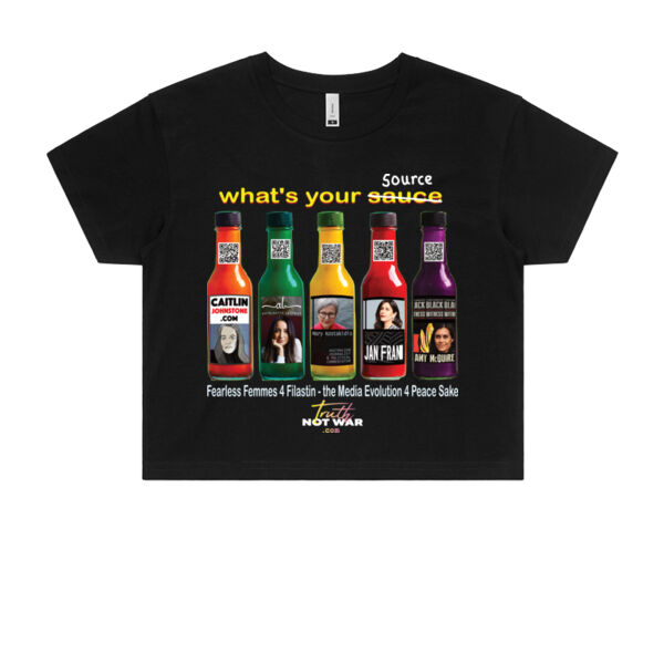 PALESTINE FUNDRAISER Crop Tee Fearless Femmes 4 Filastin AUS Thumbnail