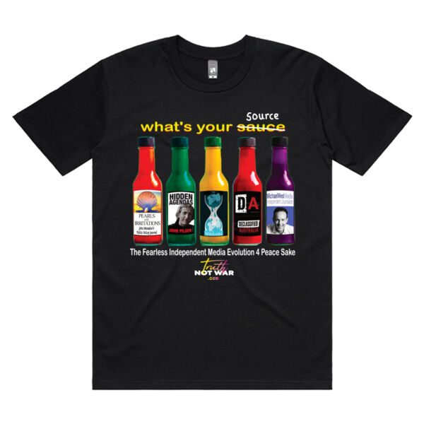 What's Your Source? Fearless Independent Media Evolution Premium Tee Thumbnail