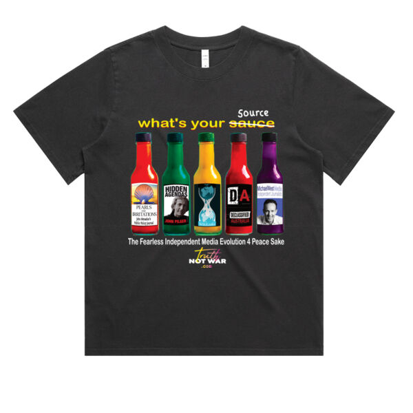 What's Your Source? Fearless Independent Media Evolution Womens Heavy Faded Tee Thumbnail